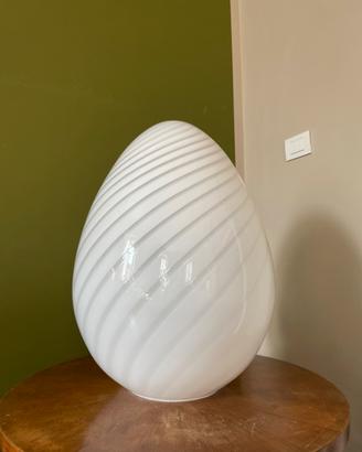 Lampada da tavolo uovo vetro bianco