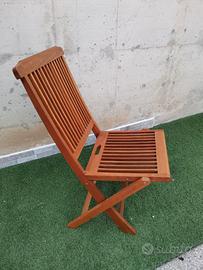 Sedie da giardino in Teak