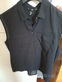 Camicia senza maniche nera h&m xs