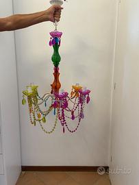 Lampadario multicolor a sospensione