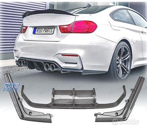 DIFFUSORE BMW F80 F82 F83 LOOK M4 CARBONIO DOPPIA