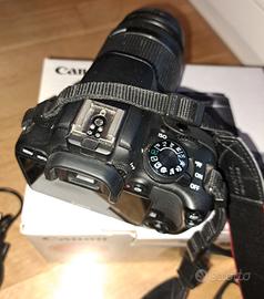 Canon EOS 100d con obiettivo, filtri e accessori