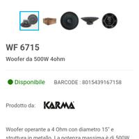 woofer 38 centimetri 