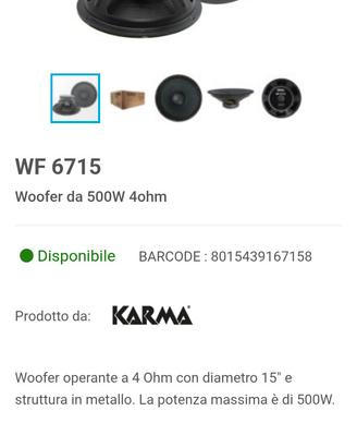 woofer 38 centimetri 
