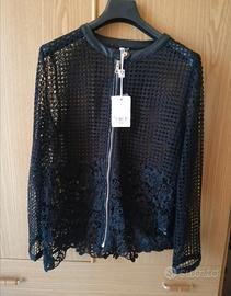 giacca traforata con ricamo curvy t.XXL 