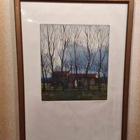 Oliviero Masi, acquaforte a colori Campagna