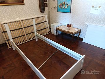Letto Ikea completo con rete a doghe e materasso