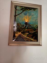 bel quadro che rappresenta il Vesuvio 