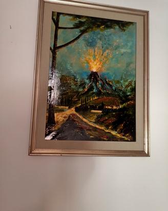 bel quadro che rappresenta il Vesuvio 