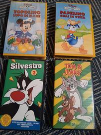 Blocco 4 videocassette vhs Disney anni 90