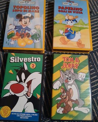 Blocco 4 videocassette vhs Disney anni 90