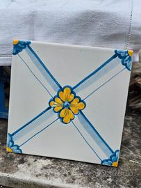 Lotto 44 Mattonelle Maiolica Dipinte a Mano (15x15