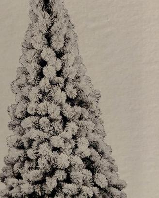 albero natale innevato