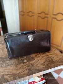 Borsa nera da Medico di vera Pelle