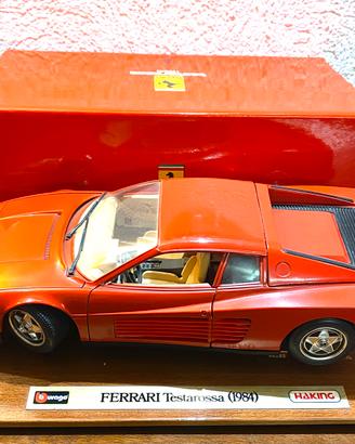 BURAGO Ferrari Testarossa 1984 Base in legno