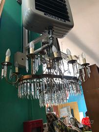 Lampadario in stile 10 luci in ottone