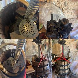 Torchio manuale per uva/vino – legno e ferro