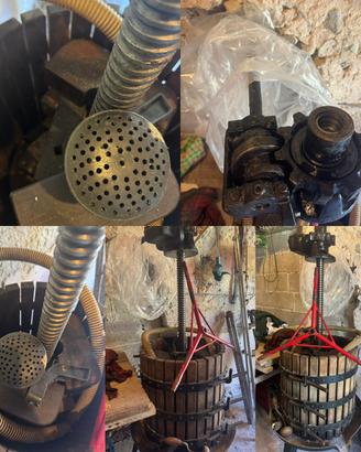 Torchio manuale per uva/vino – legno e ferro