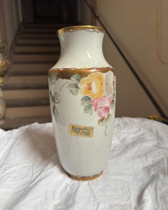 Vaso Porcellana Limoges dipinto a mano Vintage