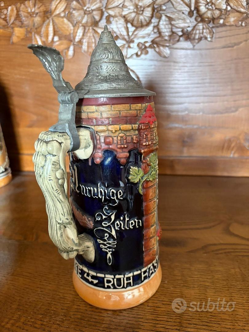 German artist - un magnifico boccale da birra in vetro con - Catawiki