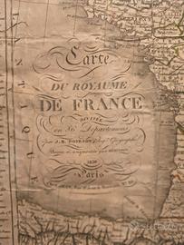 Cartina antica 1830 "Royaume de France"