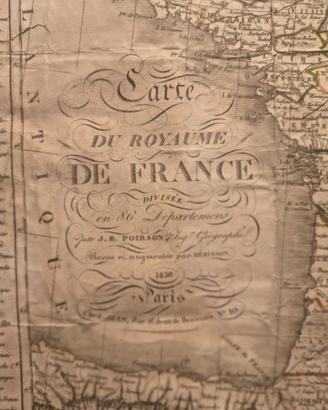 Cartina antica 1830 "Royaume de France"