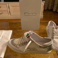 Scarpe Fiat 500 N'41 bianche/argento NUOVE