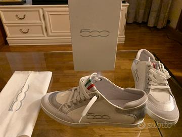 Scarpe Fiat 500 N'41 bianche/argento NUOVE