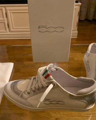 Scarpe Fiat 500 N'41 bianche/argento NUOVE