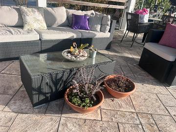 Divano da esterno + poltrona+ tavolino