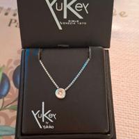 Collana punto luce con diamante