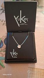 Collana punto luce con diamante