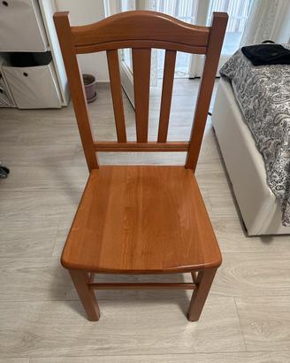 Set 4 sedie in legno massiccio per cucina
