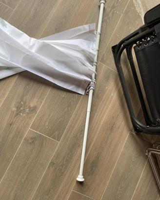 Supporto tenda per doccia + tenda