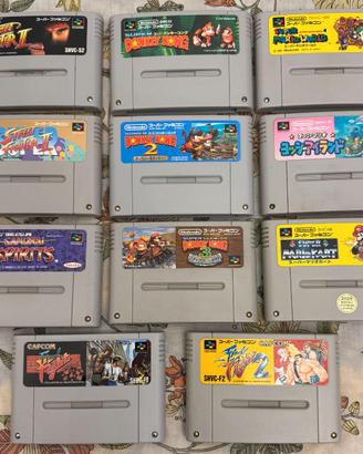 Lotto di 11 videogiochi x Super Nintendo vers. Jap