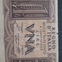  1 Lire Italian Banknotes e 