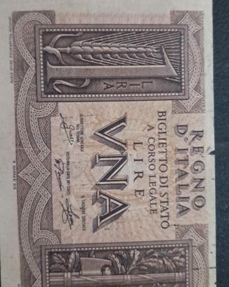  1 Lire Italian Banknotes e 
