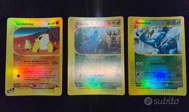 Carte Pokémon rare skyridge reverse ita eng
