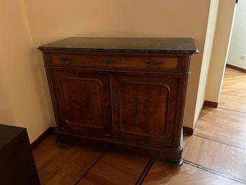 Credenza / Madia in legno con piano in marmo