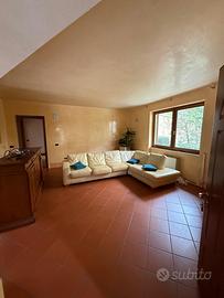 Divano angolare in pelle chiara elegante e comodo