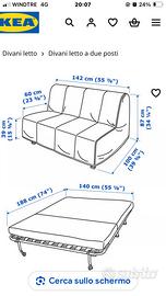 Divano letto 2 posti