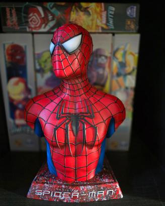 Busto Spider-Man 27cm - Stampa 3D  Dipinta a mano