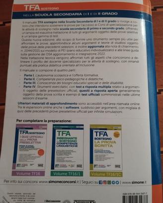 TFA sostegno scuola secondaria di I e II grado
