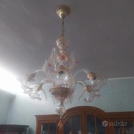 Lampadario Veneziano Classico in Vetro di Murano,