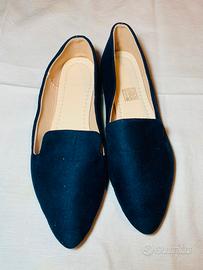 Ballerine blu scuro scamosciate n 38