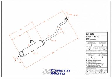 Scarico SITO Piaggio Si / Boss 50
