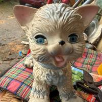 Ledra anni 60 giocattolo gatto in gomma