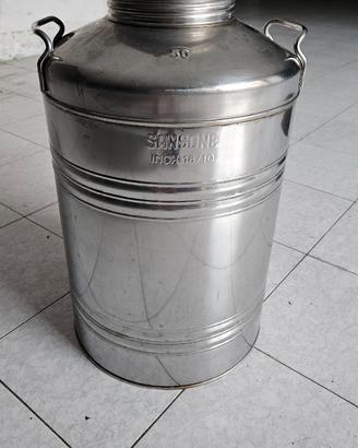 Fusto contenitore 50 litri in acciaio inox 18/10