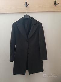 Cappotto lungo grigio scuro, taglia 42