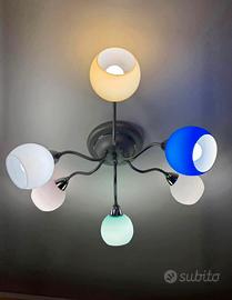 Lampadario in Vetro Colorato